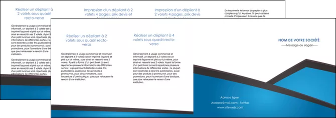 imprimerie depliant 4 volets  8 pages  bleu fond bleu couleurs froides MLGI57896