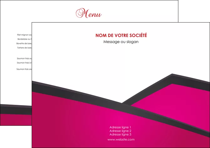 modele set de table fuchsia gris fond fuchsia MLGI57898