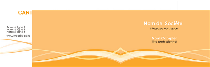 personnaliser modele de carte de visite orange pastel fond pastel tendre MLIP58184