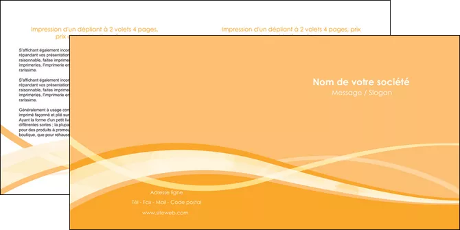 creation graphique en ligne depliant 2 volets  4 pages  orange pastel fond pastel tendre MLGI58206