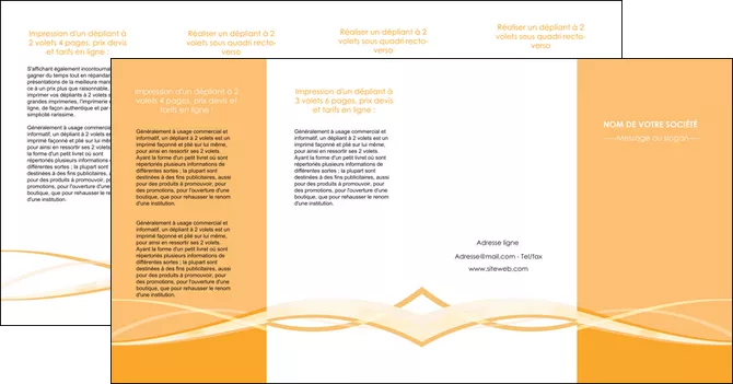 personnaliser maquette depliant 4 volets  8 pages  orange pastel fond pastel tendre MIFCH58224