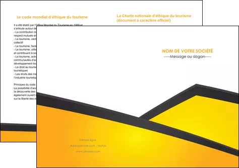 faire modele a imprimer depliant 2 volets  4 pages  jaune fond jaune colore MLGI58320