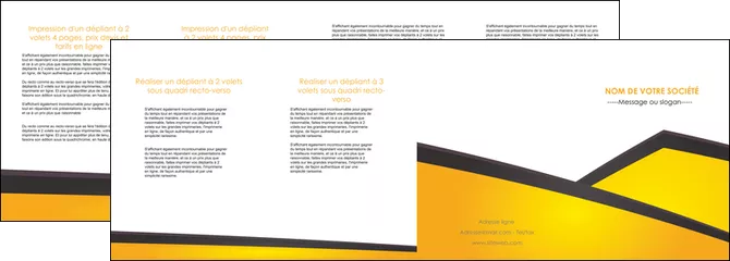 exemple depliant 4 volets  8 pages  jaune fond jaune colore MLGI58324
