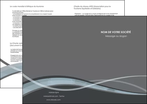 imprimerie depliant 2 volets  4 pages  gris fond gris vecteur MLGI58382