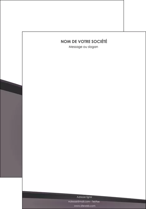 personnaliser maquette affiche violet noir courbes MLGI58398