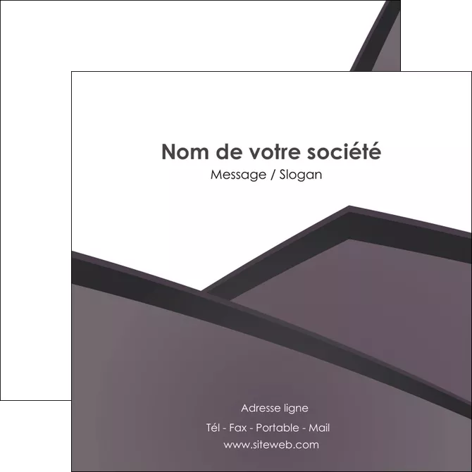 imprimer flyers violet noir courbes MLGI58428