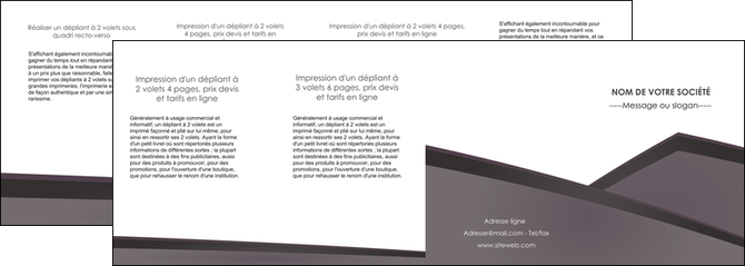 maquette en ligne a personnaliser depliant 4 volets  8 pages  violet noir courbes MLIP58442