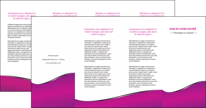 imprimer depliant 4 volets  8 pages  violet fond violet colore MLIGLU58676