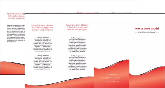 personnaliser modele de depliant 4 volets  8 pages  rouge rouille colore MLGI58736