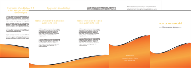 personnaliser modele de depliant 4 volets  8 pages  orange gris courbes MIFLU58898