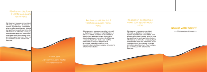 personnaliser modele de depliant 4 volets  8 pages  orange gris courbes MFLUOO58904