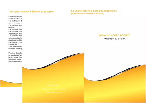 faire modele a imprimer depliant 2 volets  4 pages  jaune fond jaune colore MIFLU58946