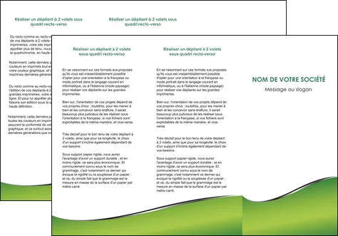 modele depliant 3 volets  6 pages  vert fond vert colore MLGI59266