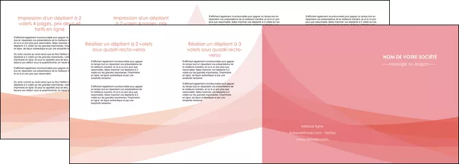 faire modele a imprimer depliant 4 volets  8 pages  fond rose pastel sobre MLGI59344