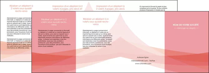 realiser depliant 4 volets  8 pages  fond rose pastel sobre MIFCH59350