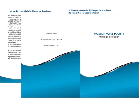 faire modele a imprimer depliant 2 volets  4 pages  bleu bleu pastel fond bleu MIF59392