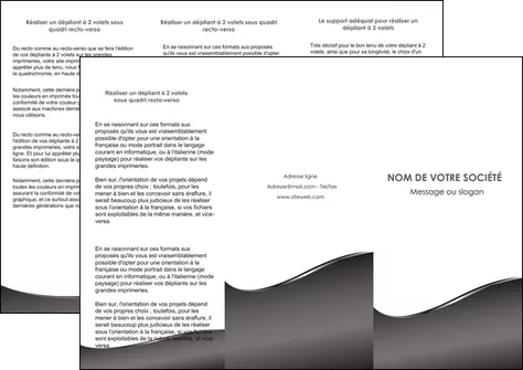 cree depliant 3 volets  6 pages  web design gris fond gris noir MLGI59430