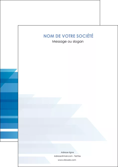 modele flyers bleu couleurs froides trait MIFCH59582