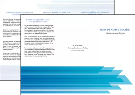 creer modele en ligne depliant 3 volets  6 pages  bleu couleurs froides trait MLGI59604