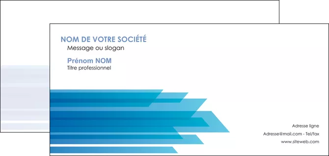imprimerie carte de correspondance bleu couleurs froides trait MLGI59616
