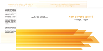 maquette en ligne a personnaliser depliant 2 volets  4 pages  orange fond orange trait MIF59774