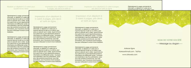 imprimerie depliant 4 volets  8 pages  graphisme vert fond vert colore MLGI60082
