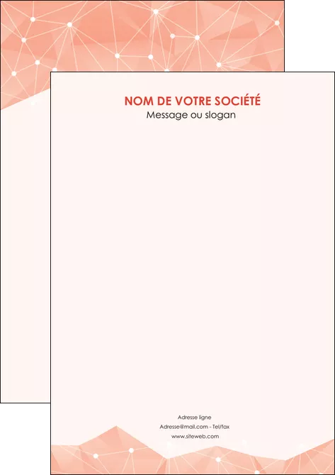 creer modele en ligne flyers saumon fond saumon pastel tendre MLGI60504