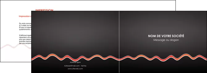 impression depliant 2 volets  4 pages  web design gris gris fonce mat MLGI60900