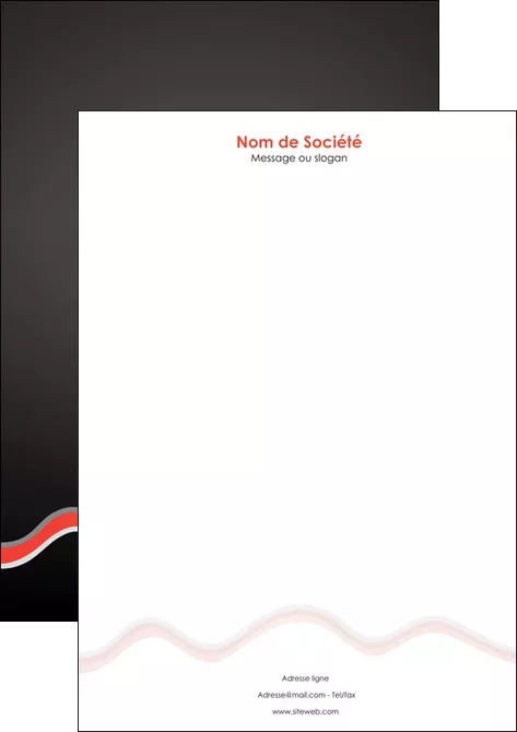 creer modele en ligne tete de lettre web design gris gris fonce mat MLGI60916