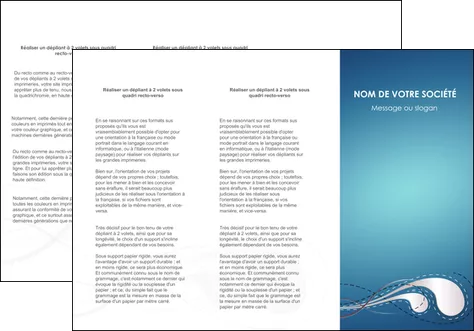 creer modele en ligne depliant 3 volets  6 pages  bleu fond bleu couleurs froides MIFBE61690