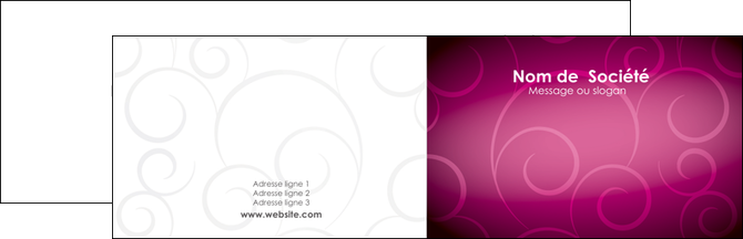impression carte de visite fushia rose courbes MIS61892