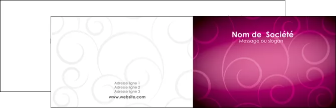 impression carte de visite fushia rose courbes MIFBE61892