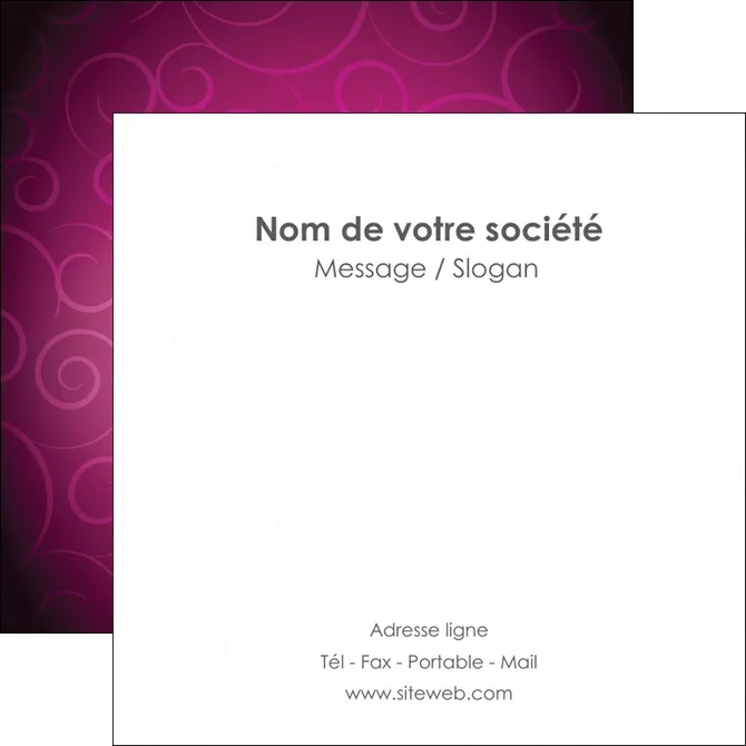 modele flyers fushia rose courbes MIFBE61918