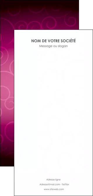 creation graphique en ligne flyers fushia rose courbes MIFBE61934