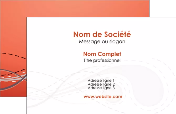 personnaliser modele de carte de visite rouge couleur rouge orange MLGI61996