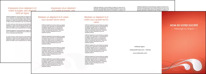 modele depliant 4 volets  8 pages  rouge couleur rouge orange MLGI62040