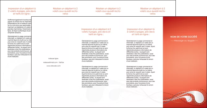personnaliser maquette depliant 4 volets  8 pages  rouge couleur rouge orange MLGI62044