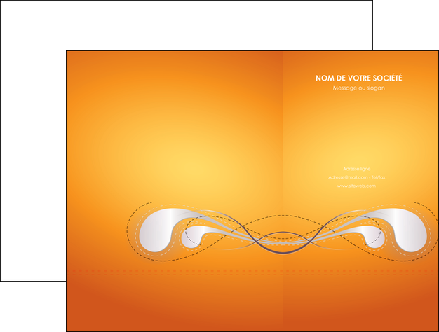 imprimerie pochette a rabat orange abstrait abstraction MID62062