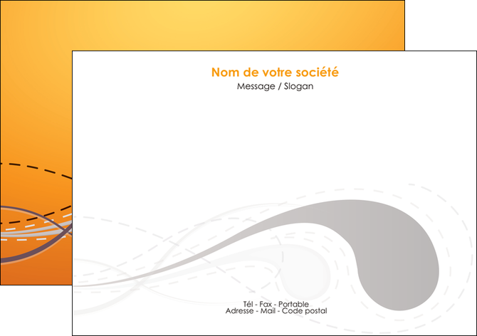imprimerie flyers orange abstrait abstraction MIFBE62072
