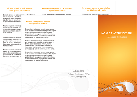 creation graphique en ligne depliant 3 volets  6 pages  orange abstrait abstraction MIF62074