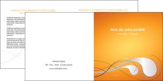imprimerie depliant 2 volets  4 pages  orange abstrait abstraction MIF62078