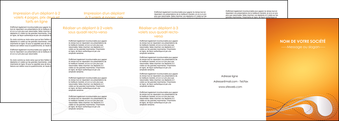 personnaliser maquette depliant 4 volets  8 pages  orange abstrait abstraction MIF62092
