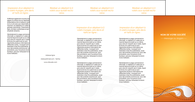 imprimerie depliant 4 volets  8 pages  orange abstrait abstraction MIFBE62096