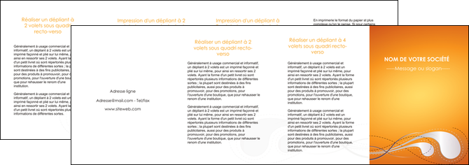 exemple depliant 4 volets  8 pages  orange abstrait abstraction MIFBE62098