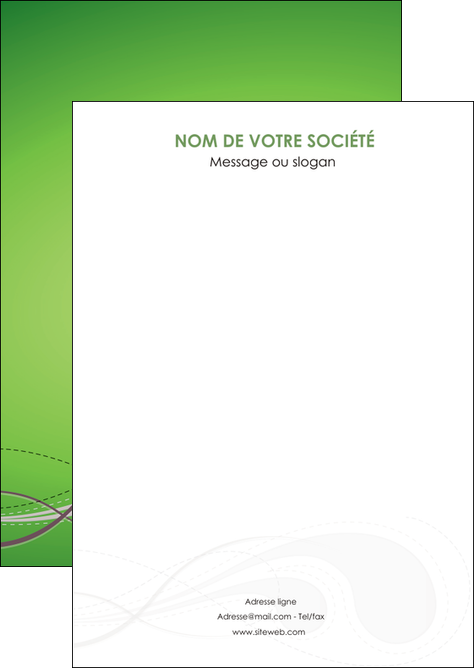 faire modele a imprimer flyers vert abstrait abstraction MIFBE62104