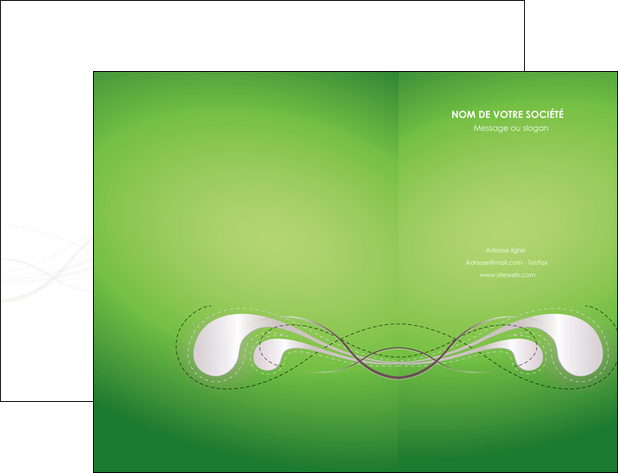 imprimer pochette a rabat vert abstrait abstraction MIDBE62112