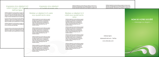 exemple depliant 4 volets  8 pages  vert abstrait abstraction MIDBE62144