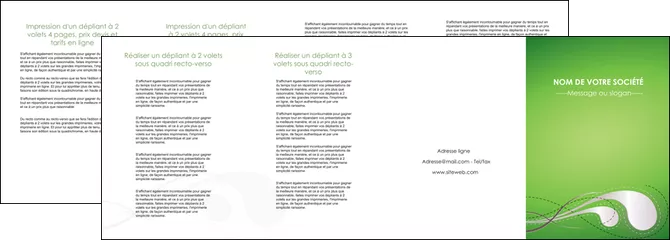 exemple depliant 4 volets  8 pages  vert abstrait abstraction MLIGLU62144