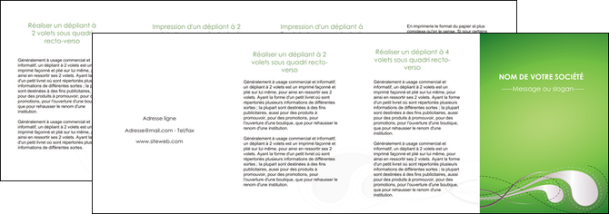 faire modele a imprimer depliant 4 volets  8 pages  vert abstrait abstraction MIDCH62150