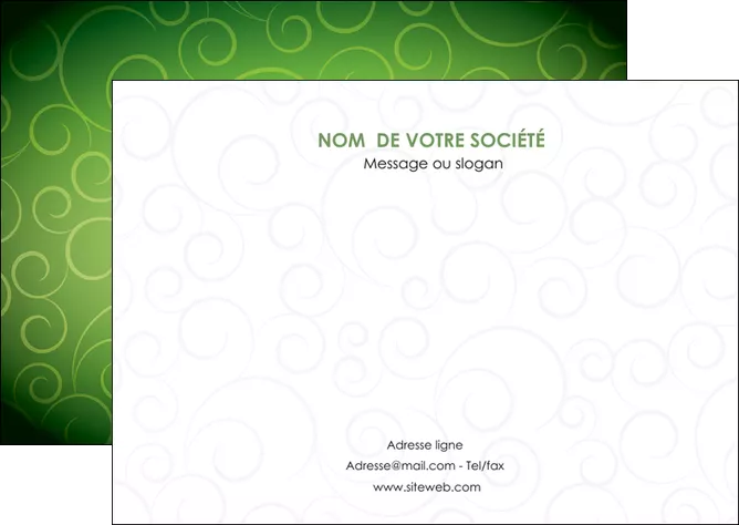 personnaliser modele de flyers vert vignette fonce MLGI62186